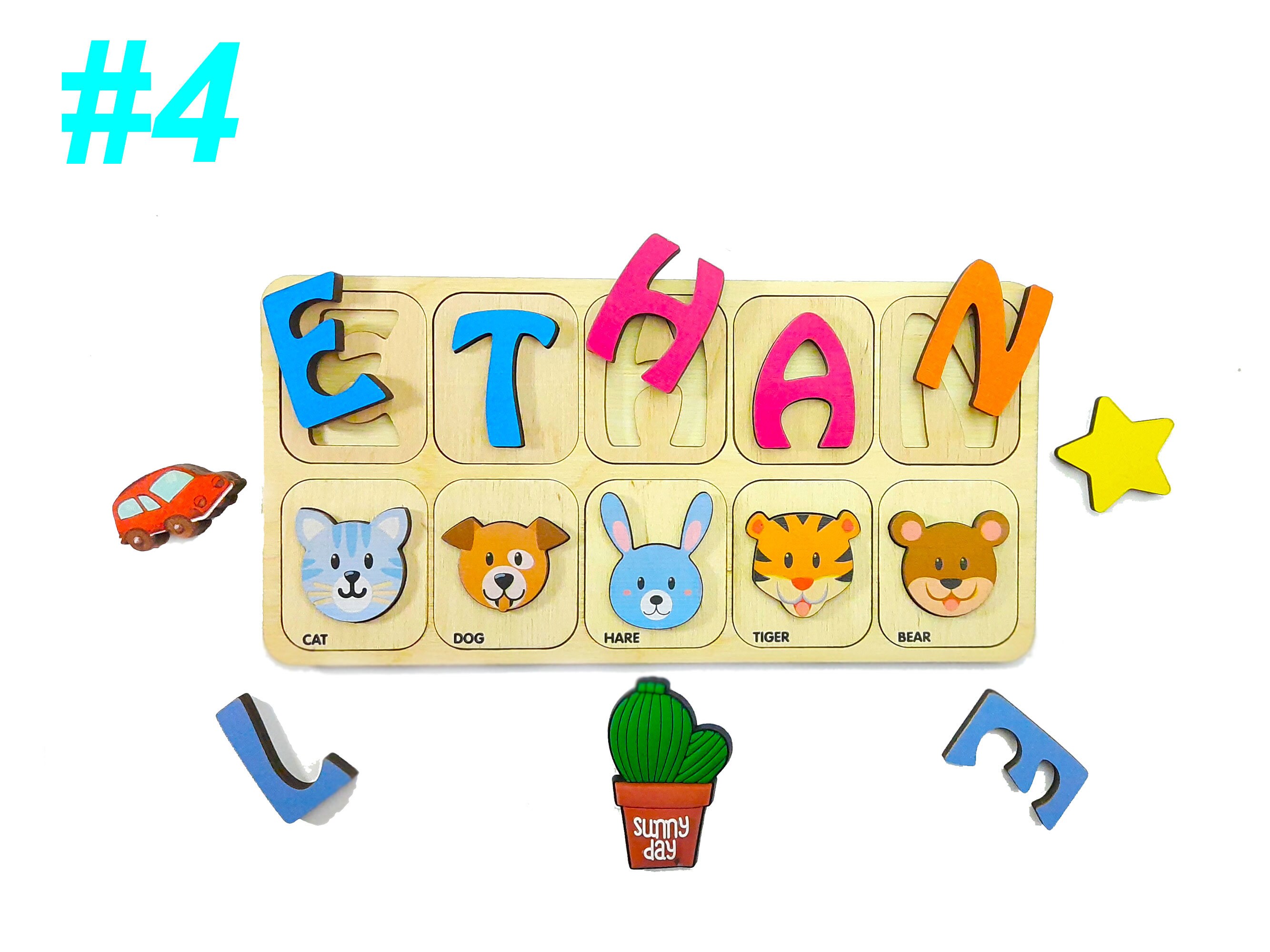 Name Puzzle Personalized Baby Newborn Gift Montessori Toys Etsy