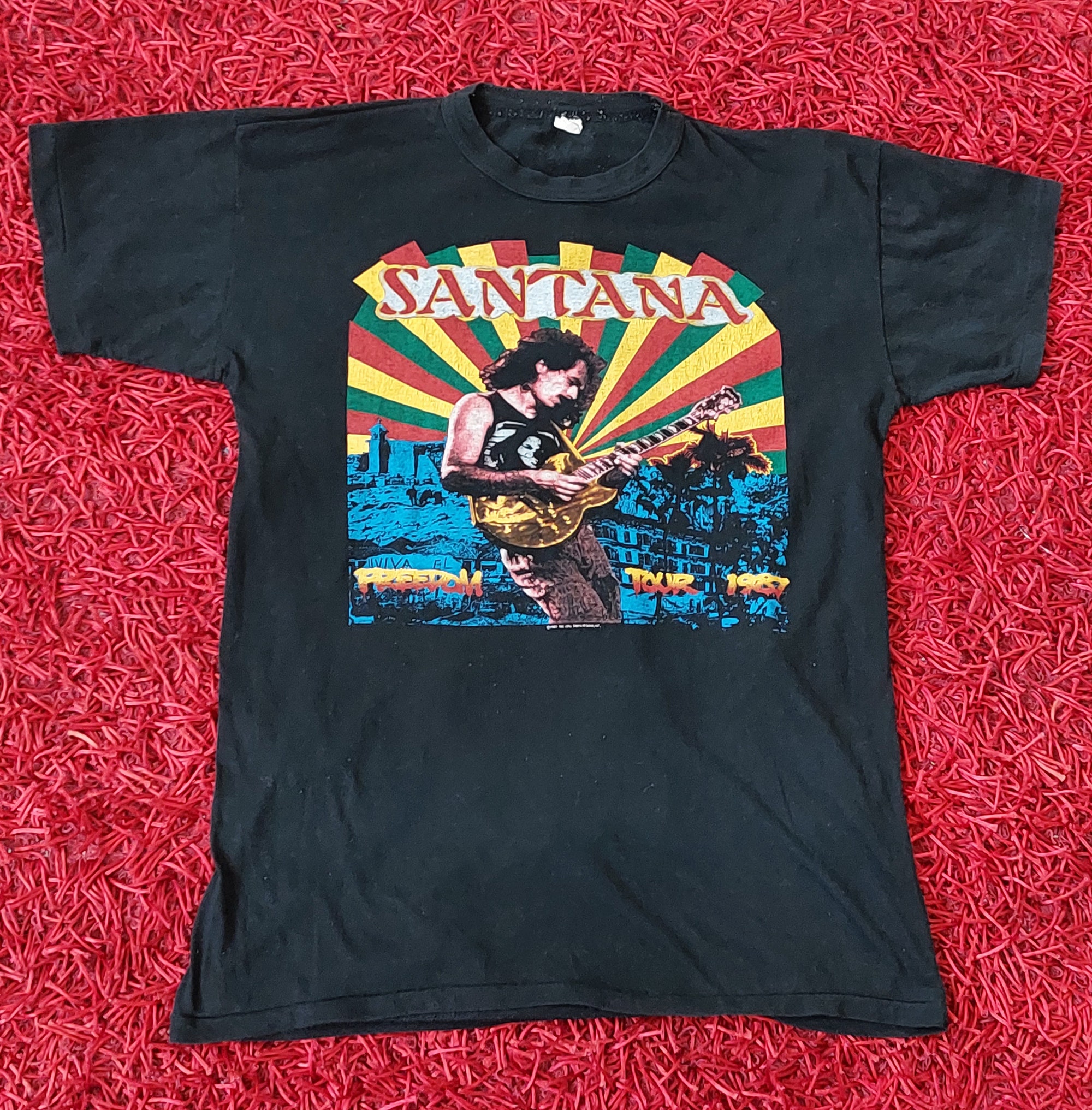 Rare Vintage SANTANA  Freedom Tour 1987 T-shirt
