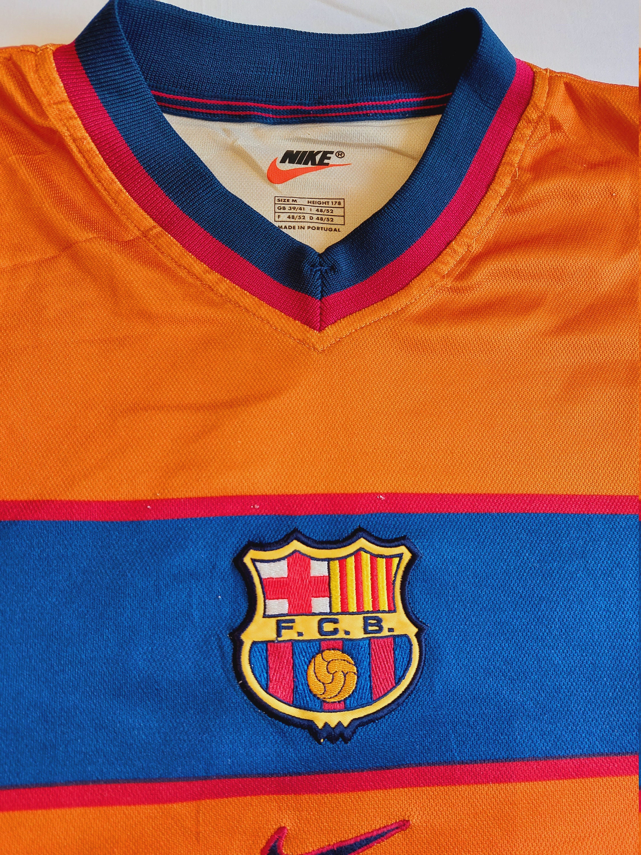 Barcelona 1998/2000 Away Football Shirt Jersey Nike Size M | Etsy