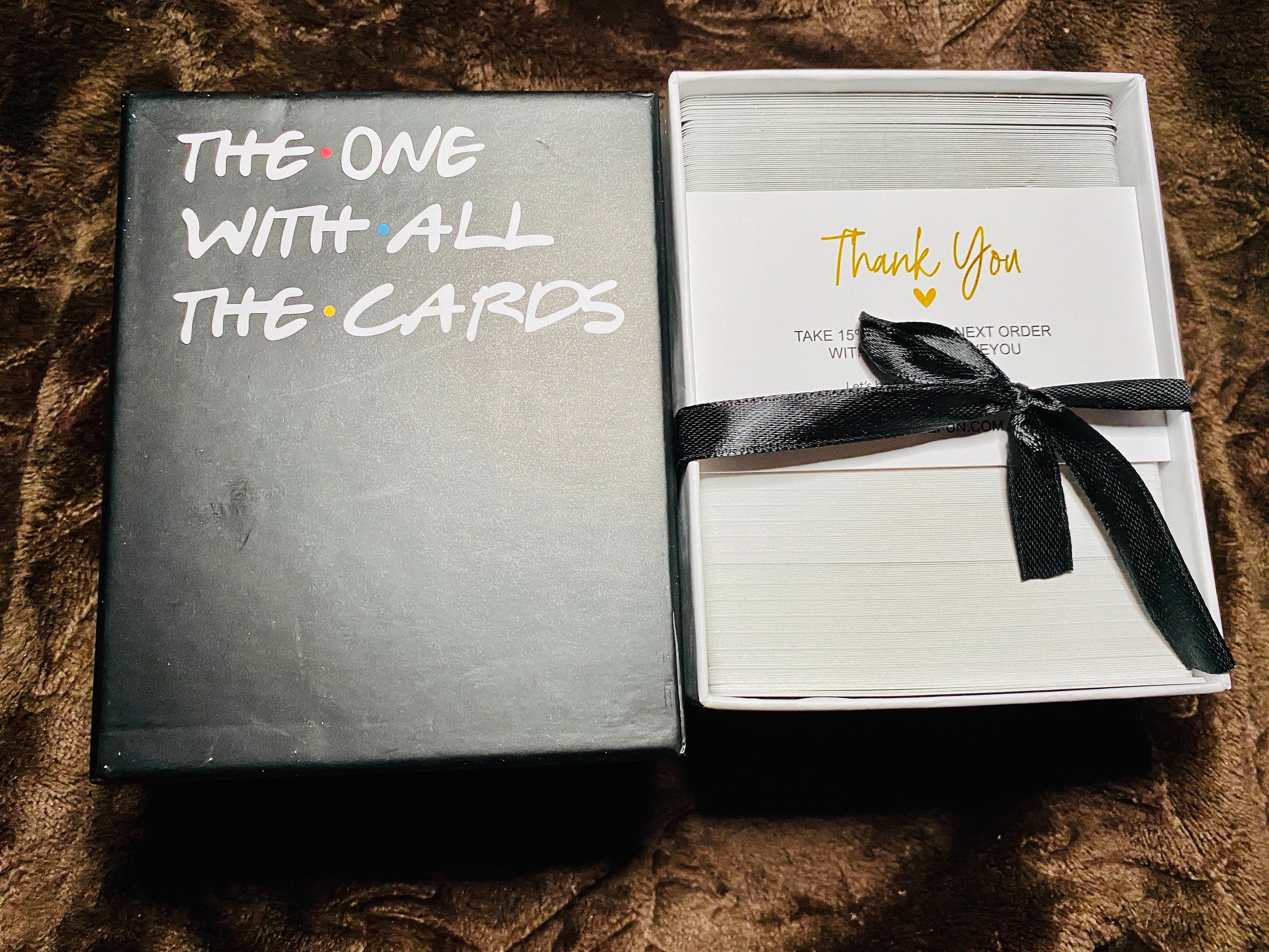 The one with all the cards game for friend tv fan funny game etsy