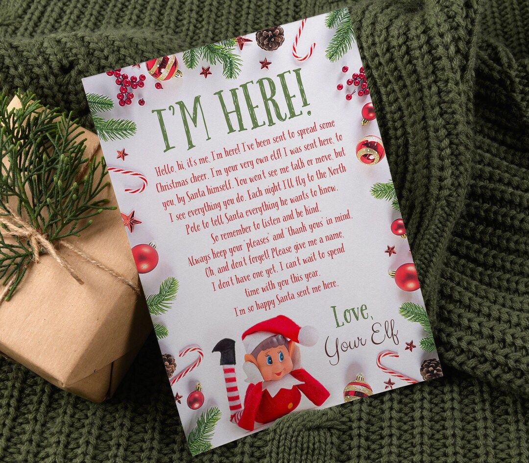 EDITABLE Elf Arrival Letter First Time Elf Arrival Letter Etsy