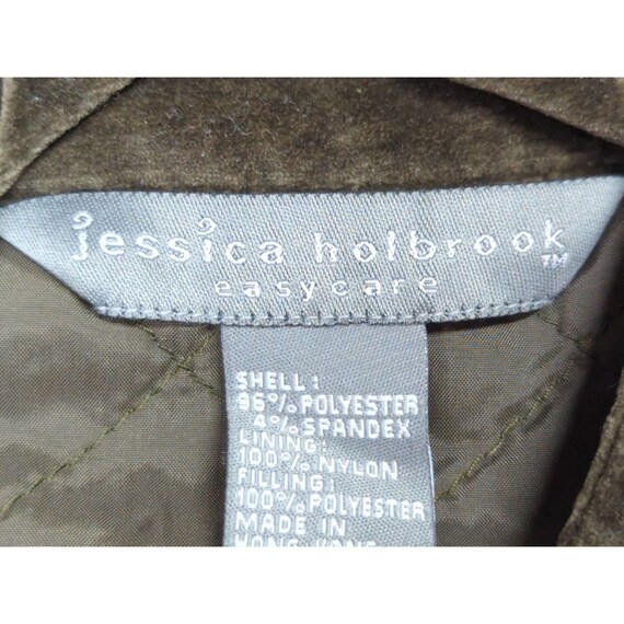 Vtg Jessica Holbrook button Vest Quilted  Floral … - image 7