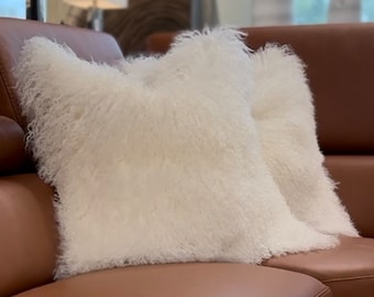 Tibetan/Mongolian  lamb pillow