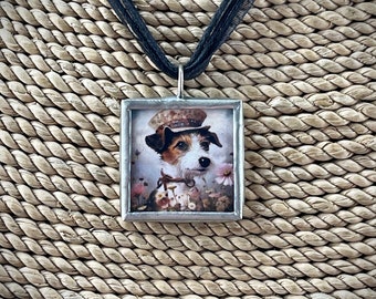 Jack Russell Terrier Dog Solder Pendant, Dog Solder Pendant, Dog Pendant, Dog Lover, Solder Pendant, Jewelry, Reversible Pendant, Pendant