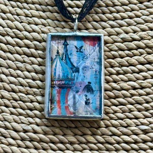 Zirkus Gelöteter Anhänger, Zirkusanhänger, Zirkusanhänger, Zirkuskünstleranhänger, Gelöteter Schmuck, Reversible Anhänger, Anhänger