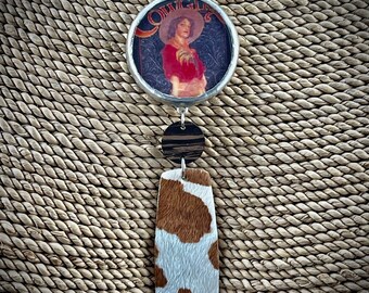 Vintage Pin Up Cowgirl Soldeer Hanger, Buffalo Bill Hanger, Cowgirl Hanger, Cadeau voor haar, Omkeerbare hanger, hanger, ketting