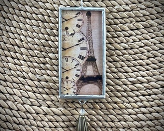 Eiffelturm Gelöteter Anhänger, Steampunk Anhänger, Eiffelturm, Paris Souvenir, Gelöteter Schmuck, Reversible Anhänger, Anhänger, Halskette