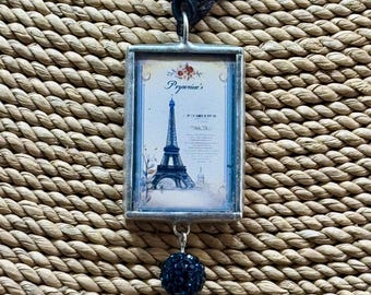 Eiffelturm Lot Anhänger, Paris Schmuck, Reversible Art Bild