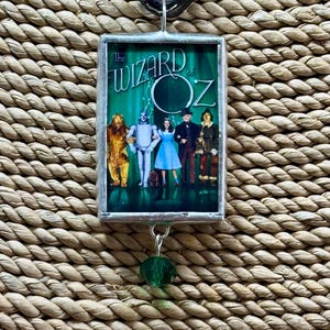 Wizard of Oz Soldered Pendant, Dorothy, Scarecrow, Lion, Tin Man, Emerald City pendant, Jewelry, Gift for Her, Reversible Pendant, Pendant