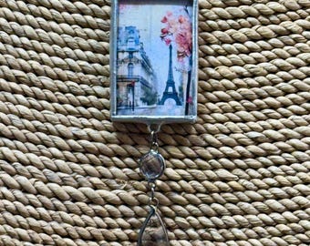 Eiffelturm Gelöteter Anhänger, Eiffelturm Anhänger, Eiffelturm, Paris Souvenir, Gelöteter Schmuck, Reversible Anhänger, Anhänger, Halskette