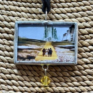 Wizard of Oz Soldered Pendant, Dorothy, Scarecrow, Lion, Tin Man, Emerald City pendant, Jewelry, Gift for Her, Reversible Pendant, Pendant