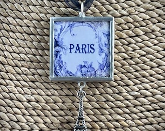 Eiffelturm Gelöteter Anhänger, Paris Lötanhänger, Eiffelturm, Paris Karussell, Reversible Anhänger, Geschenk für sie, Paris Schmuck, Anhänger