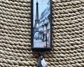 Eiffelturm Gelöteter Anhänger, Paris Lötanhänger, Eiffelturm, Paris Reversible Anhänger, Geschenk für sie, Paris Schmuck, Anhänger