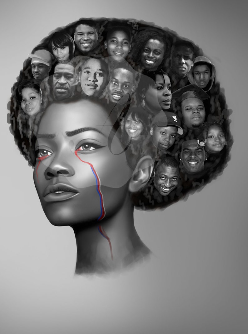 Heavy on My Mind Image, Woman Crying for America, Black Lives Matter ...