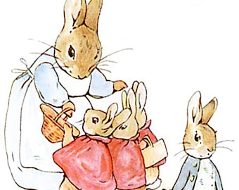 Peter Rabbit und seine Familie Beatrix Potter druckbare Instant Download