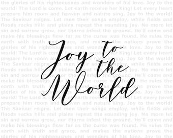 Freude an die Welt Lyrics Weihnachten druckbare