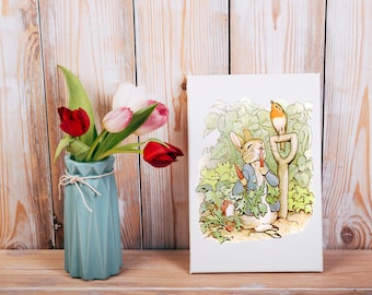 Peter Rabbit Essen Karotten Beatrix Potter druckbare digitale Download