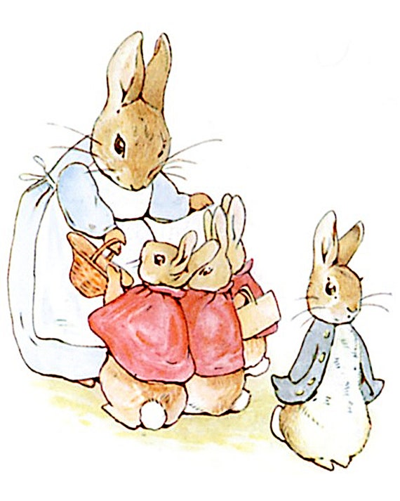 Peter Rabbit and His Family Beatrix Potter Printable Instant