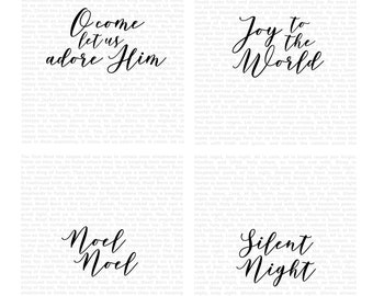 Weihnachten Song Lyrics druckbare Bundle