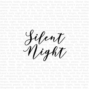 Silent Night Lyrics Christmas Printable