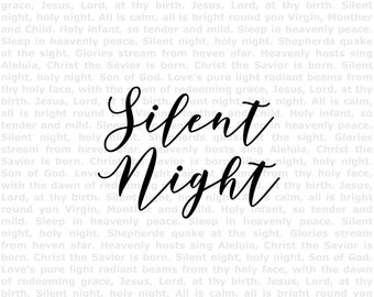 Stille Nacht Lyrics Weihnachten druckbare