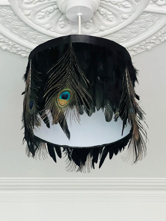 Black feather sale light shade