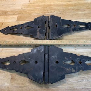 SALE- was 85.00-Pair of antique iron hinges