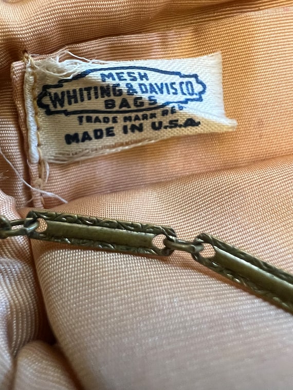 Whiting & Davis gold mesh clutch purse - image 2