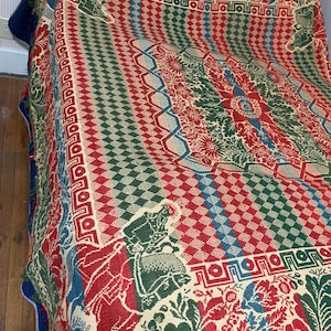 Antique Jacquard Woven Coverlet