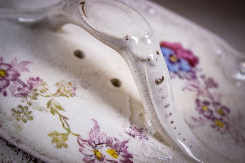 Antique Porcelain Cheese Keeper Etsy