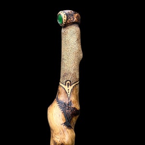 Hand-carved walking stick
