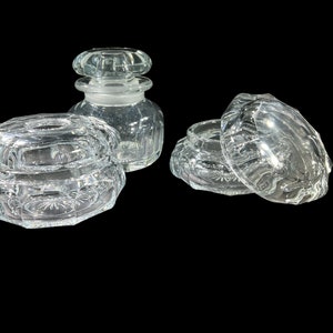 Heisey Flat Panel Dresser Jars (3)