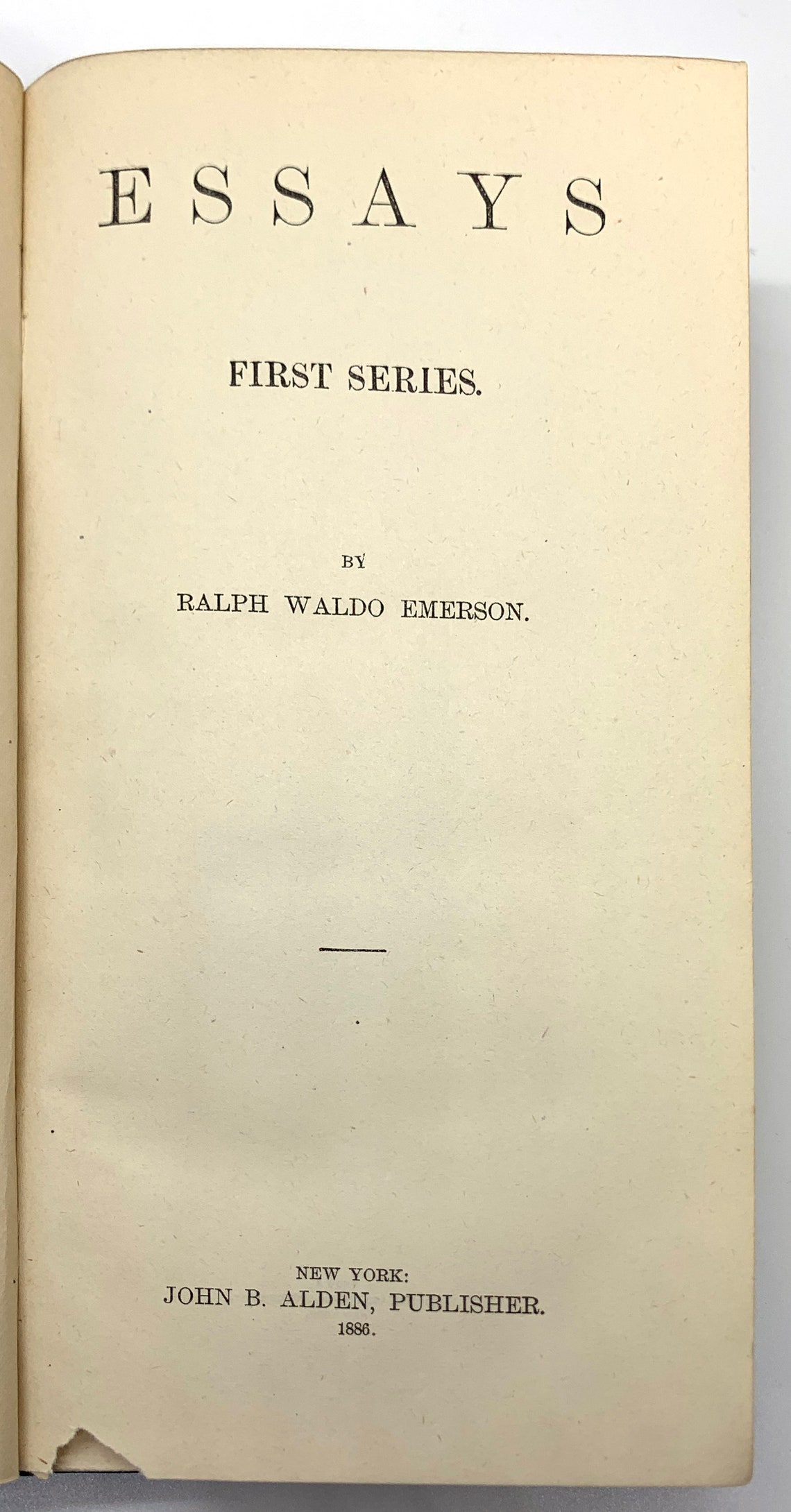 Essays — First Series by Ralph Waldo Emerson