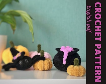 Halloween Amigurumi Kessel Häkelanleitung (PDF Pattern)