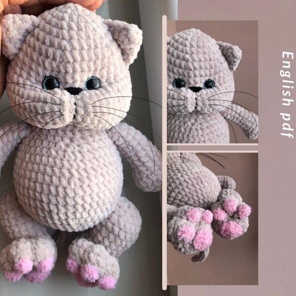 Amigurumi cat pattern crochet / pdf tutorial