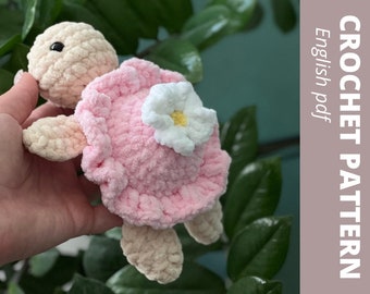 Virkmönster med havssköldpaddsblomma