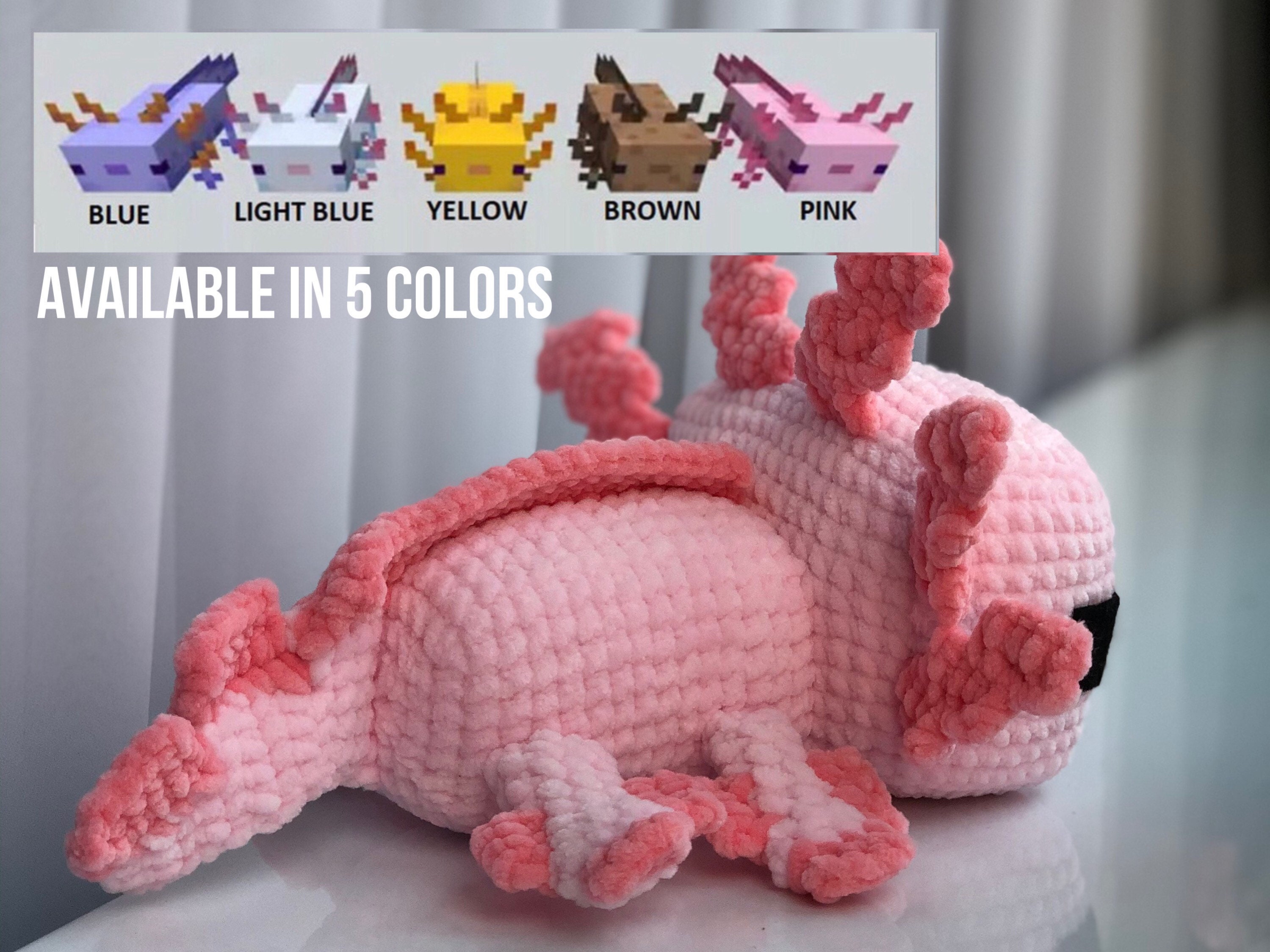 Minecraft Axolotl Plush Minecraft Plushie Gamer Gift | Etsy