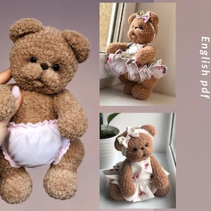 Teddy bear CROCHET PATTERN / Amigurumi