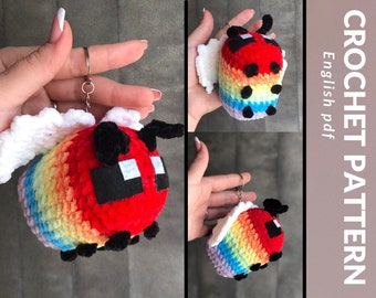 Regenboogbij pluche HAAKPATROON