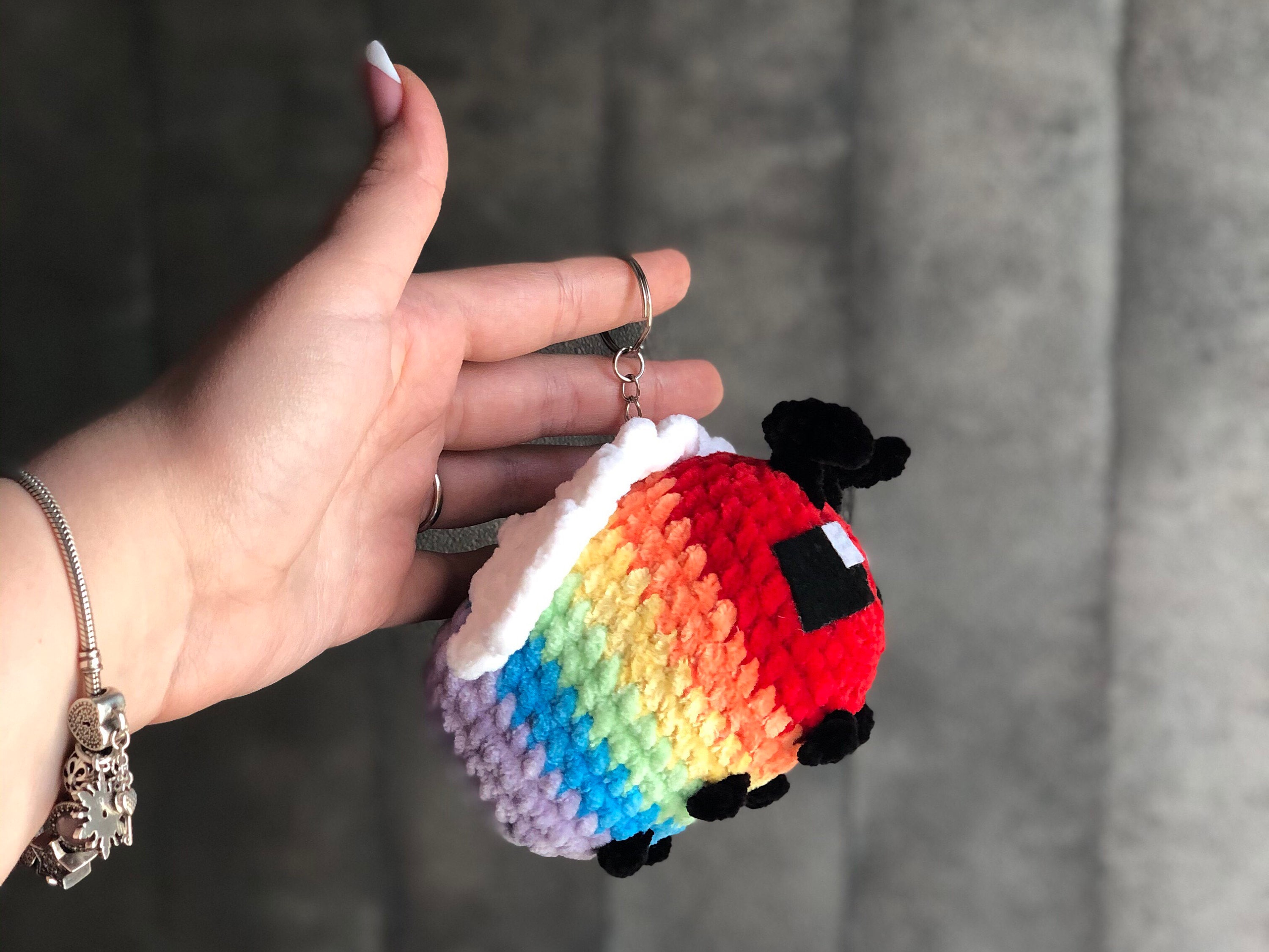 Rainbow Minecraft Bee Plush Crochet Pattern | Etsy