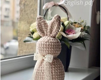 СХЕМА ВЯЗАНИЯ КРЮЧКОМ пасхального кролика - кролик - амигуруми - низкий шов