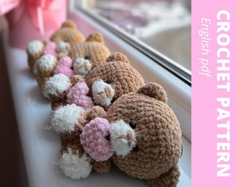 Crochet Valentines bear pattern