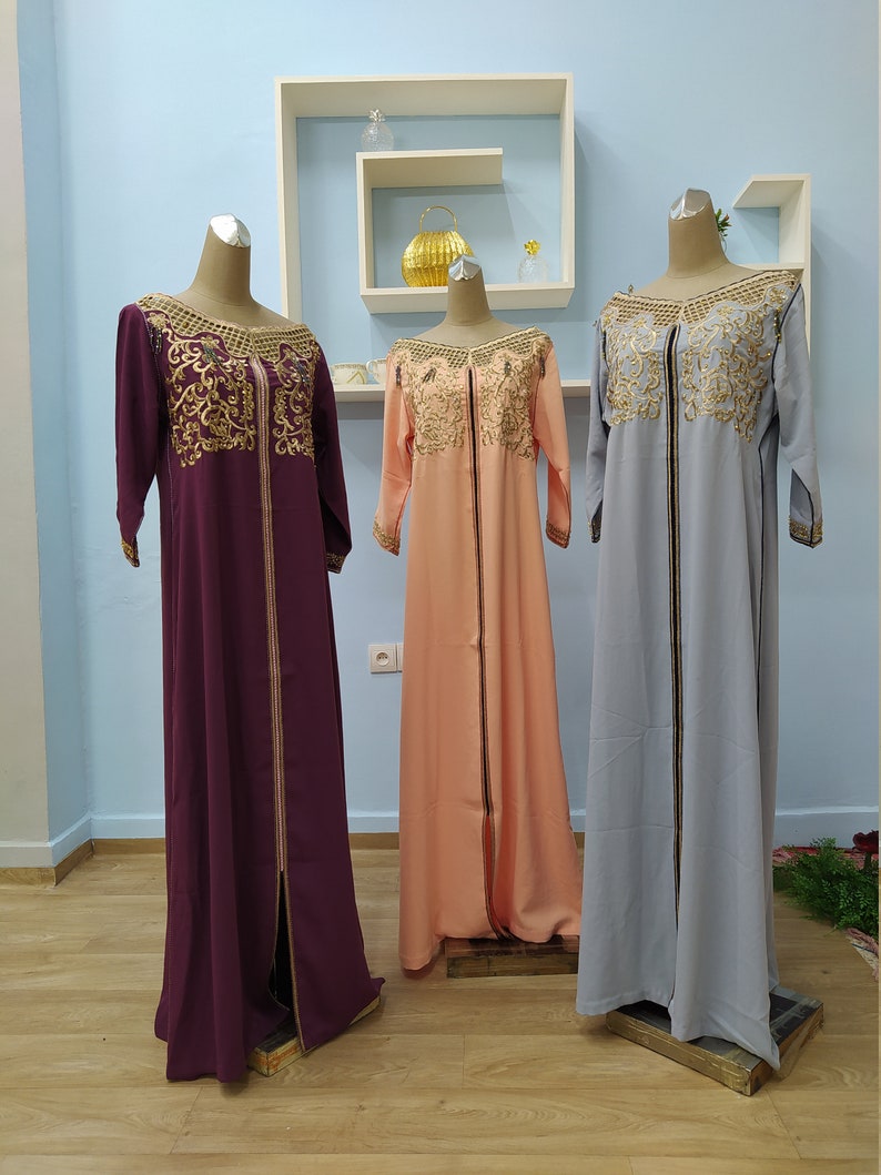 New Green Kaftan Maxi Dress Moroccan New Original Royal Caftan Dress For Women Luxury kaftan For Weddings Party Bride Dress abbayas