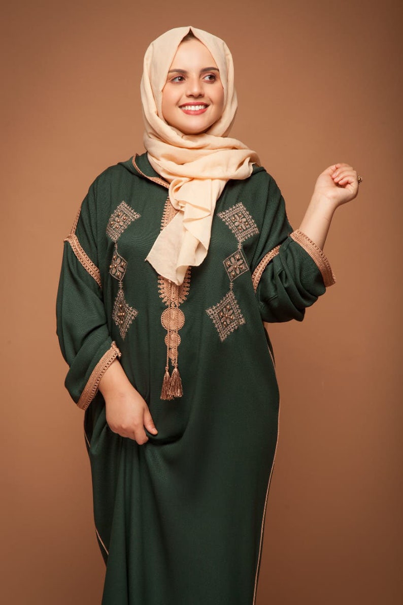 Moroccan Djellaba Long Dress For Women Moroccan Caftan Dress | Etsy