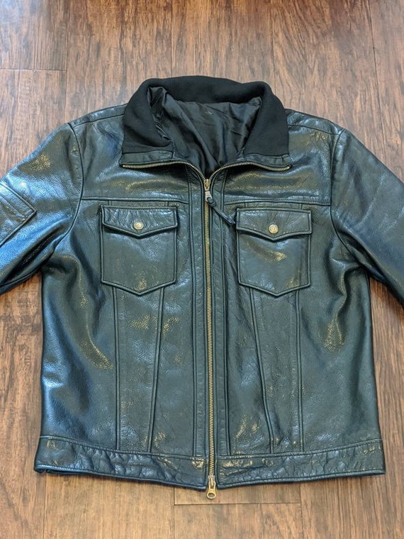 Roots Leather Jacket 1990s Vintage