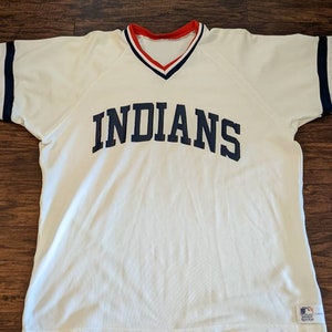 Sand-knit Medalist Cleveland Indians Pullover Baseball Jersey 