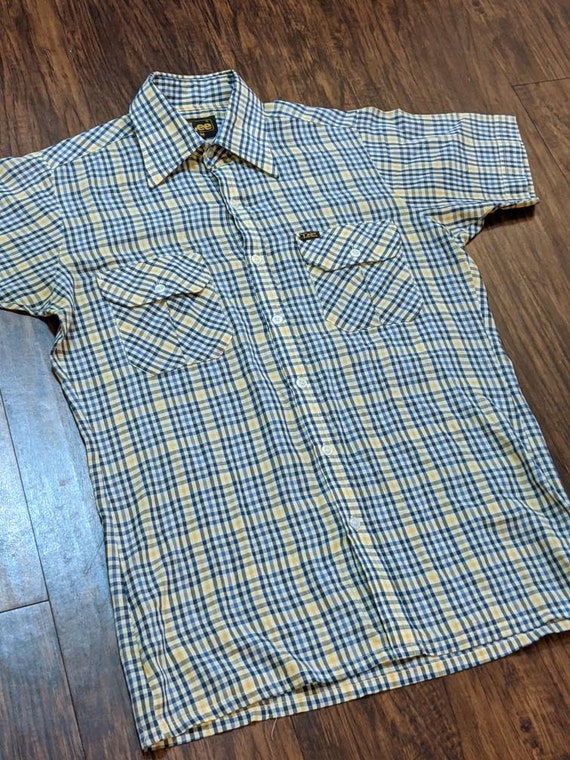 Lee 2 Pocket Plaid Shirt 1960s/70s Vintage - image 2