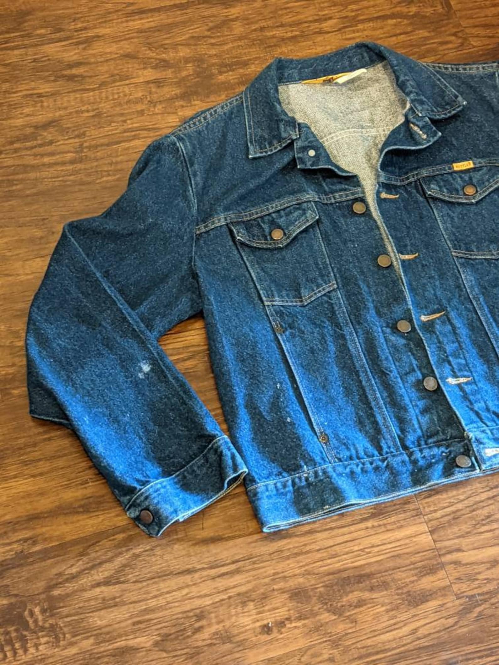 Rustler Denim Trucker Jacket Made in USA 1990s Vintage Etsy