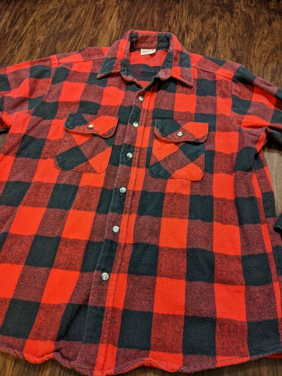 Winston Plaid Flannel 1980s Vintage Made in USA - image 4