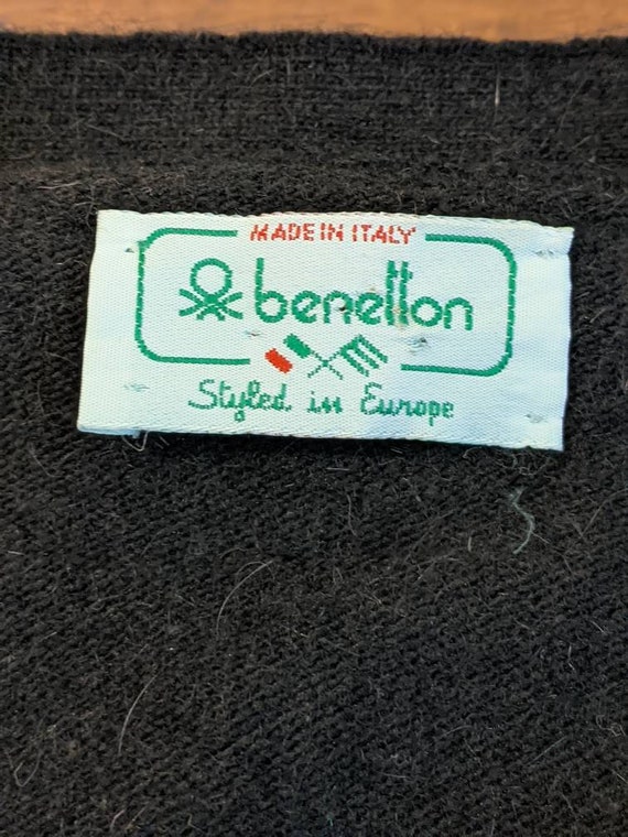 Benetton Argyle Cardigan Made in Italy - image 5